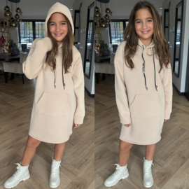 Hooded basic warm dress