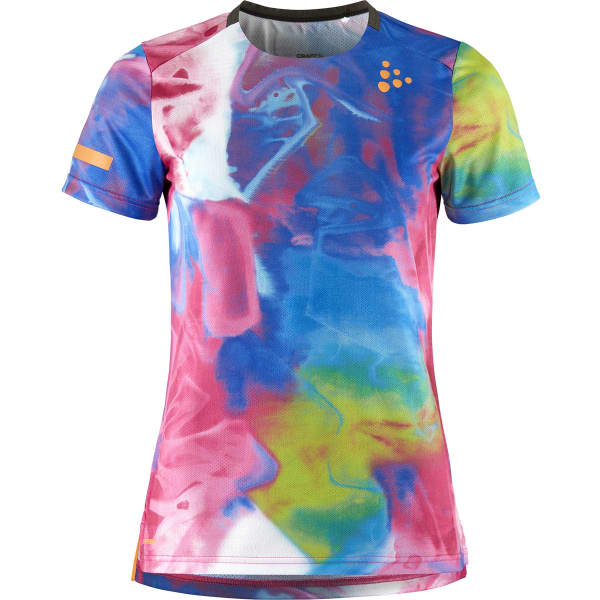 T-shirt running CRAFT PRO HYPERVENT JAQUARD TEE W FUCHSIA/MULTI
