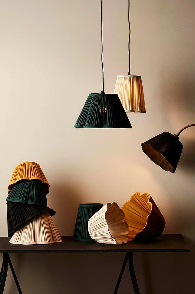 Lampeskjerm Siv Plissé 30 cm