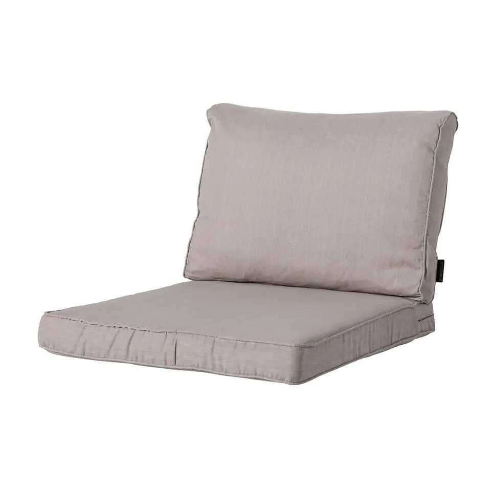 Madison - Lounge Rugkussen Basic taupe - Ca. 40x60 cm - Set van 2