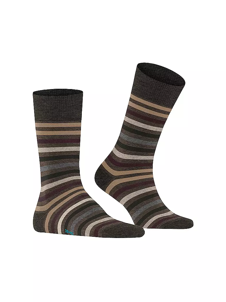 FALKE Socken TINTED STRIPE beech braun