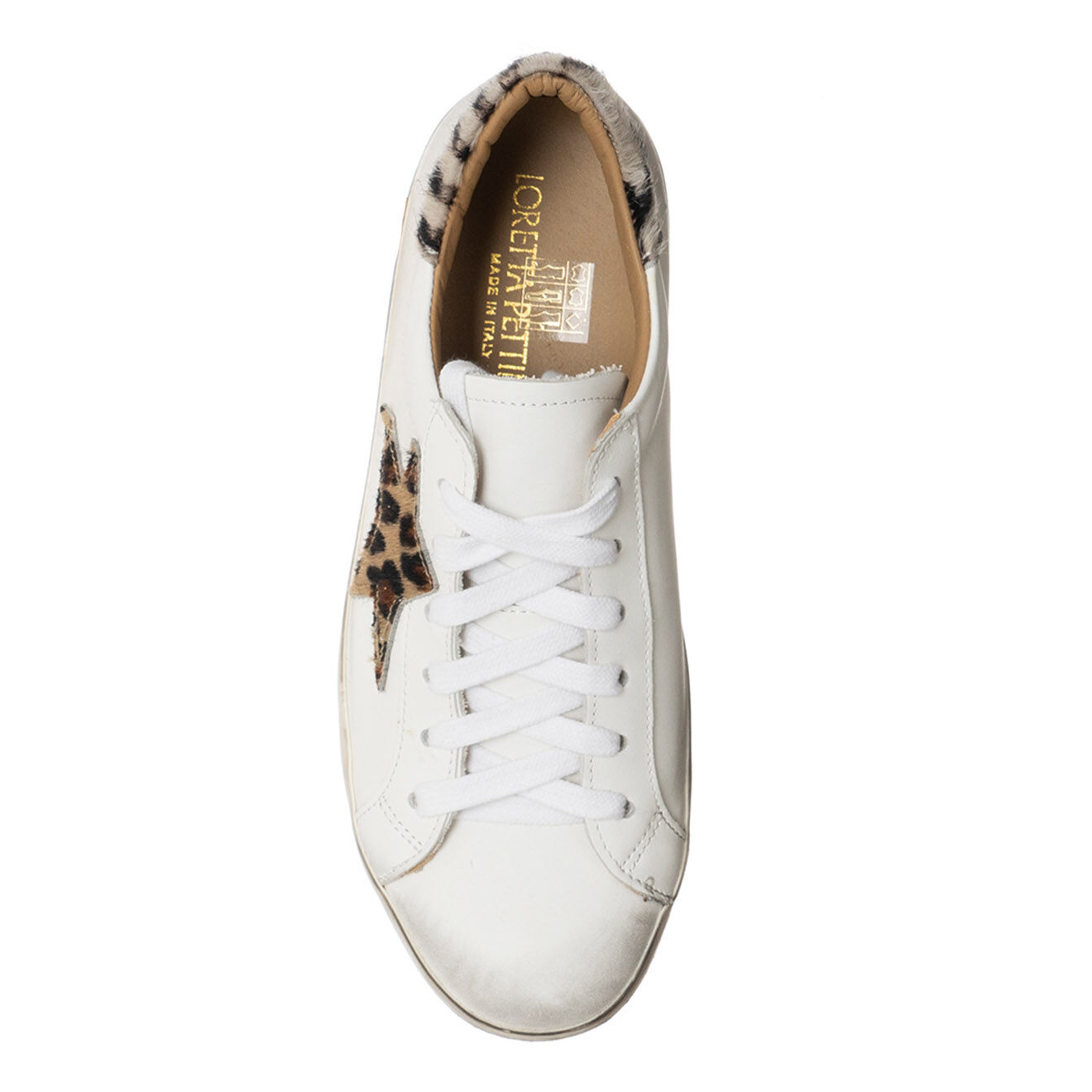 Loretta Pettinari Baskets en Cuir Tatiana blanches