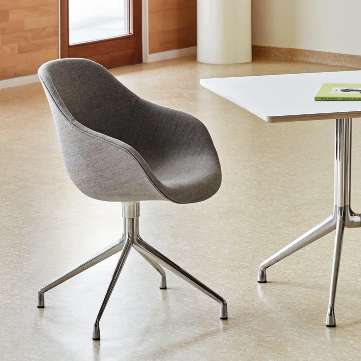 HAY - About A Chair AAC 121, Aluminium poliert / Remix 133 grau