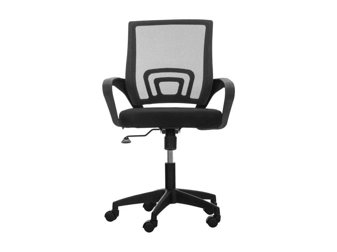 Chaise de bureau - Microfibre & Plastique - Noir - Auburn