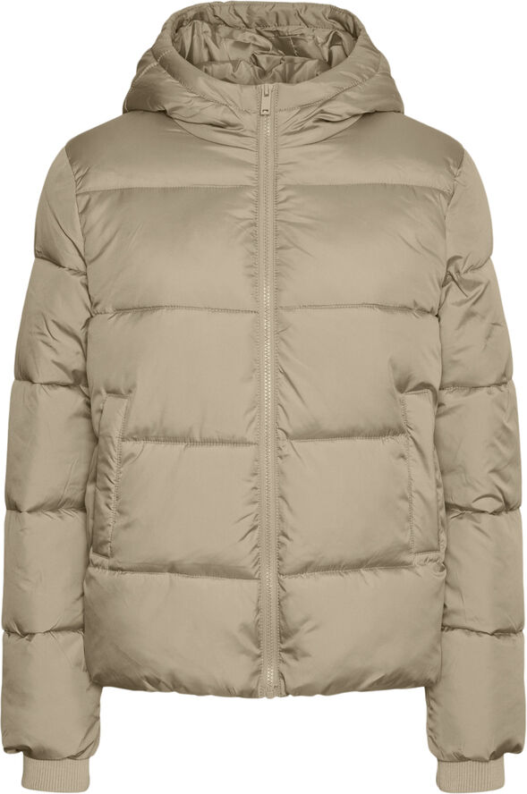Pieces PCBEE NEW SHORT PUFFER JACKET NOOS Sølv