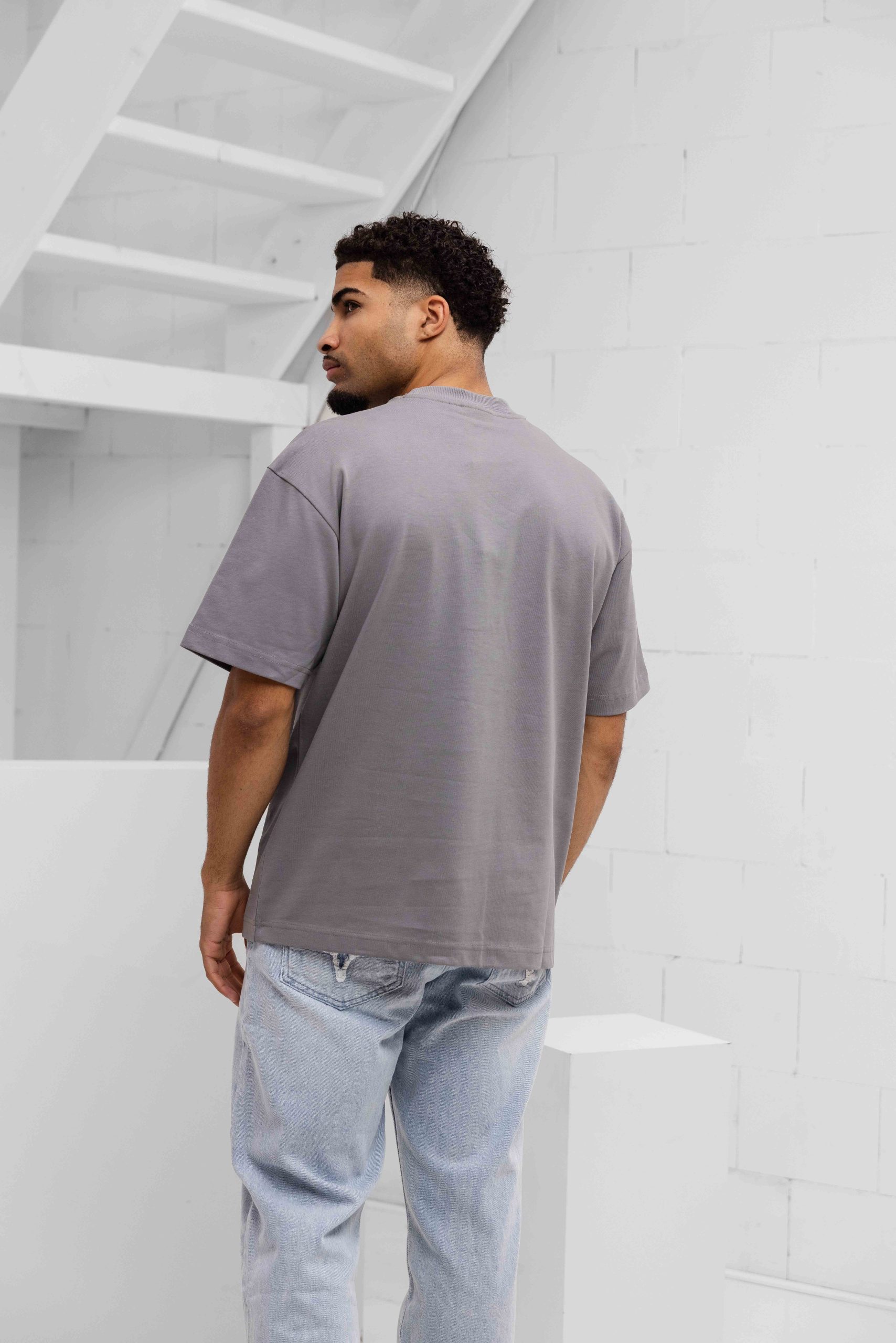 Off The Pitch Wardrobe Essentials Loose Fit T-shirt Heren Grijs