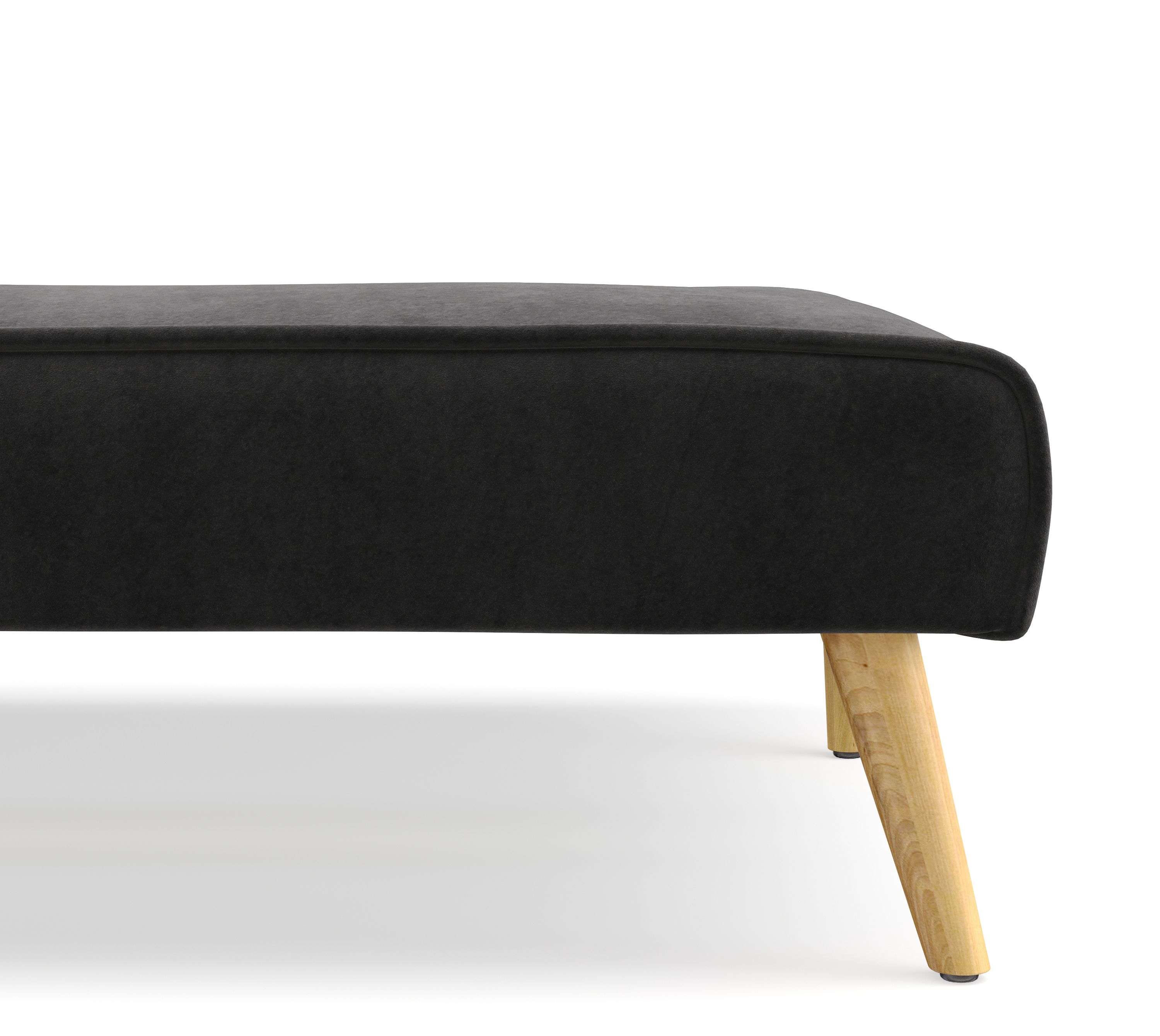 Schlafsofa Samt LEA schwarz