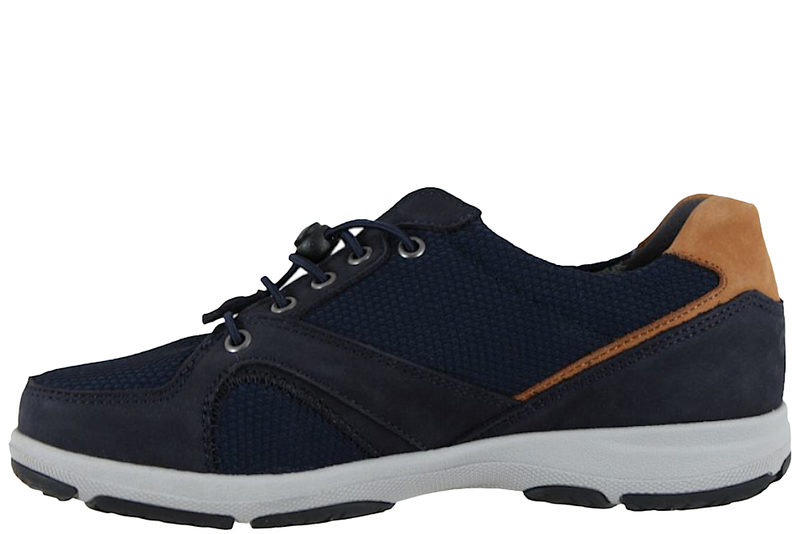 NEW FEET SKO I BLÅ NUBUCK OG TEKSTIL