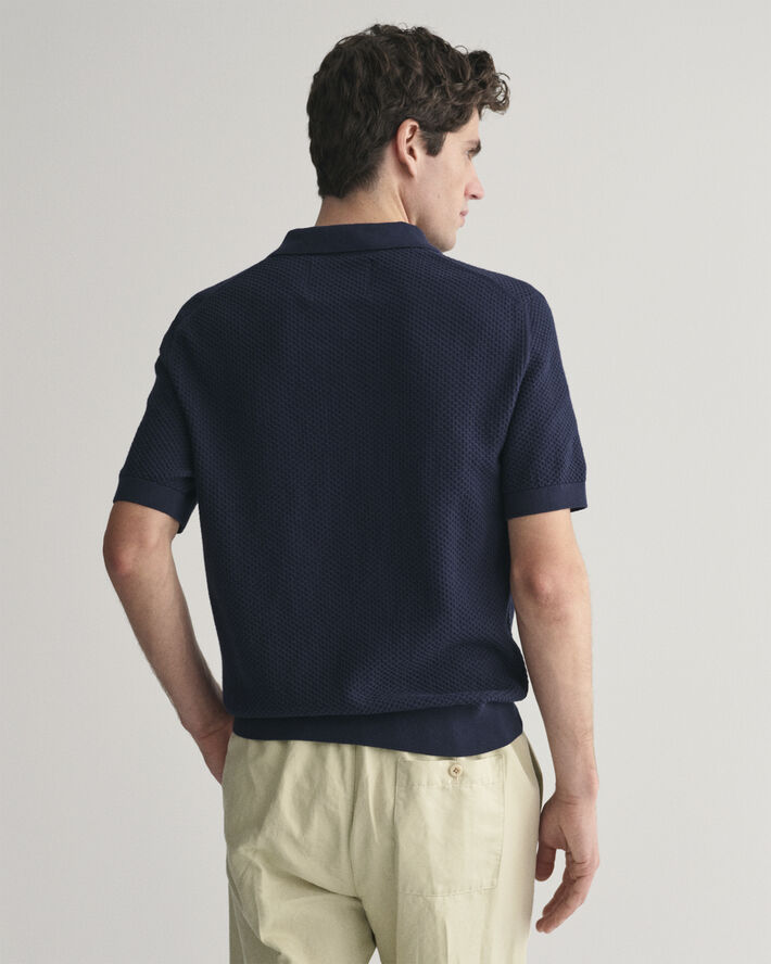 Gant STRUCTURED COTTON SS POLO Evening blue