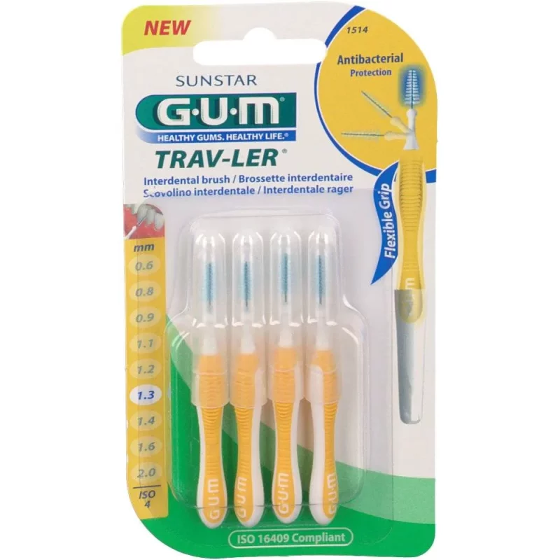 Brossette interdentaire GUM TRAV-LER 1,3 mm - 4 unités