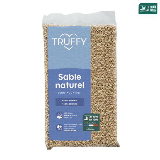 Sable naturel pour aquarium Eau Douce Truffy gros diamètre blanc 12kg