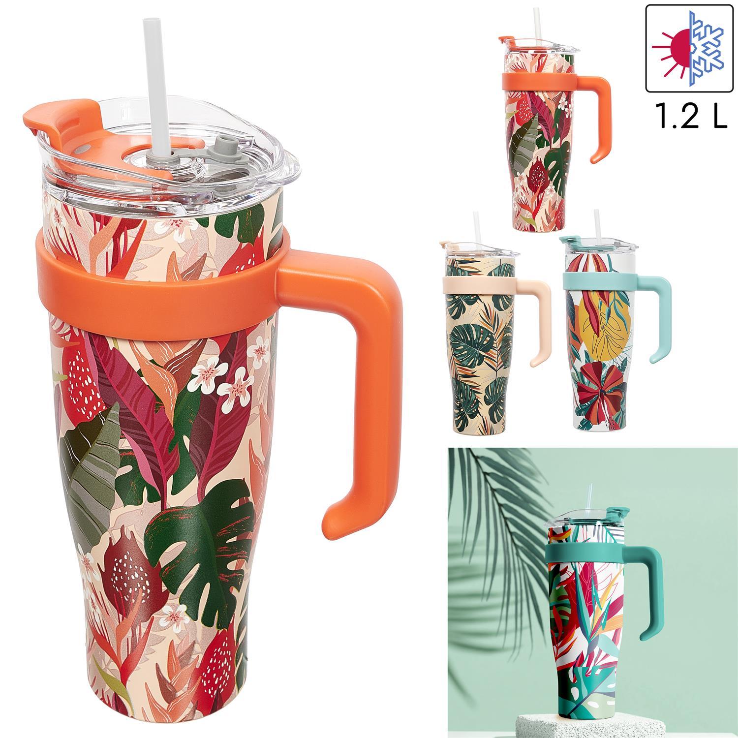 MUG TRANSPORT MIAMI FLEURS TROPICALES 1.2L