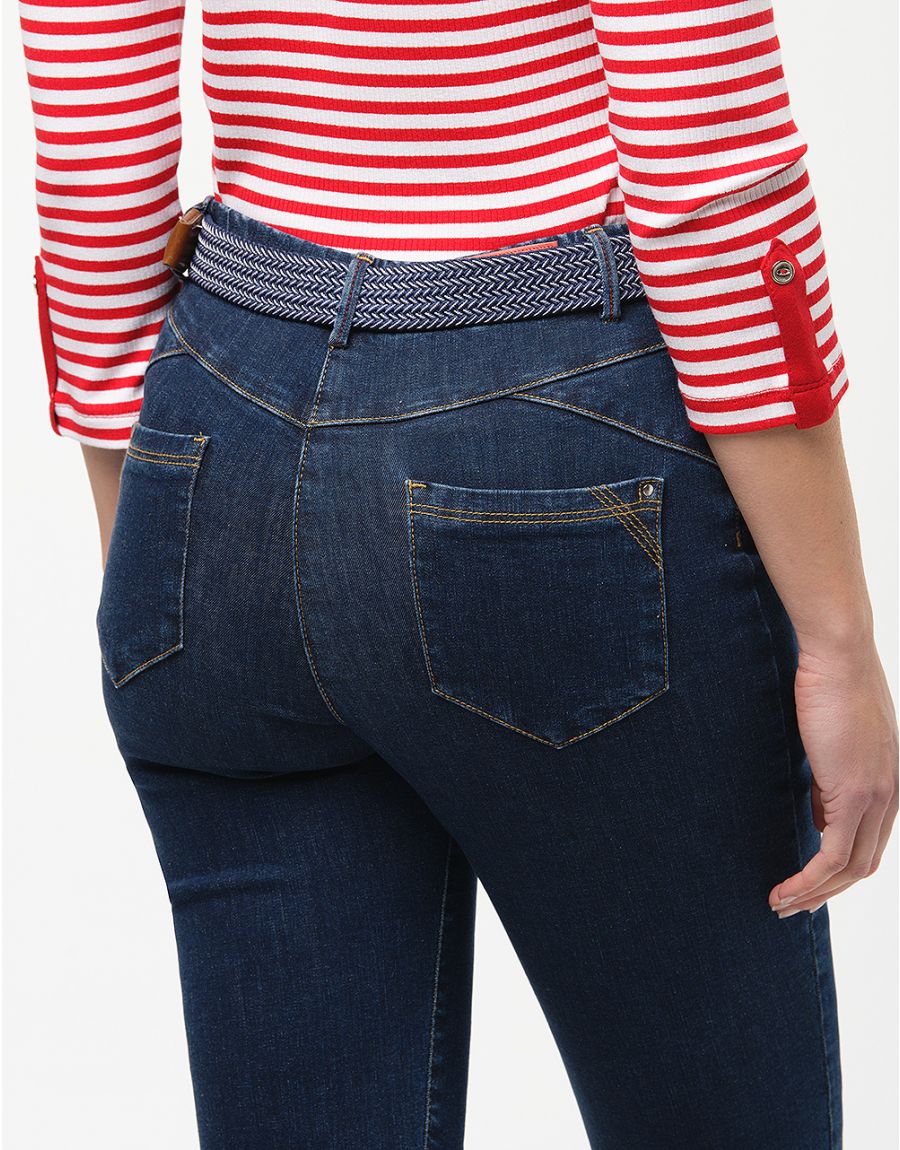 Jean slim bleu coton