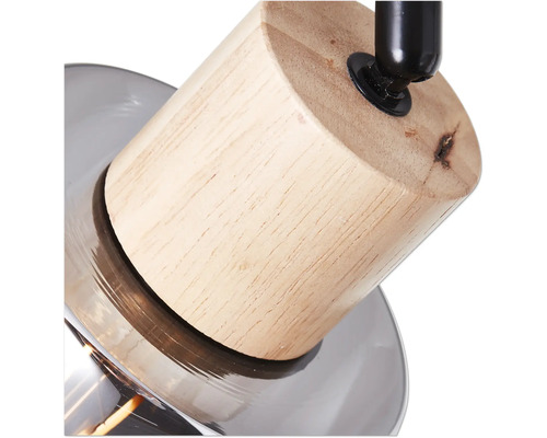 Plafondspot, 2-lichts, HxB 23x33,5 cm, zwart