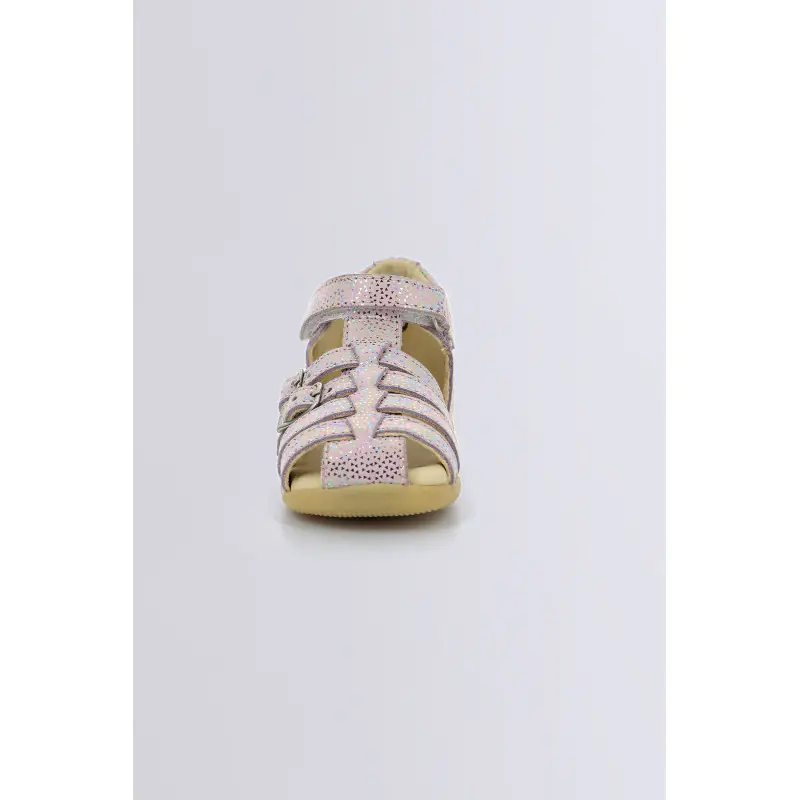 Bigkro Rose argent SANDALES Cuir Fille