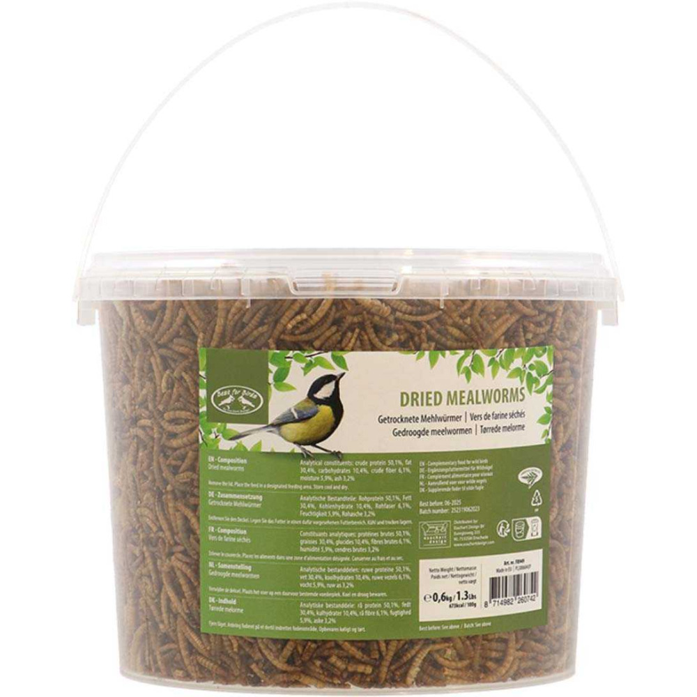 Vers de farine séchés en seau600 gr
