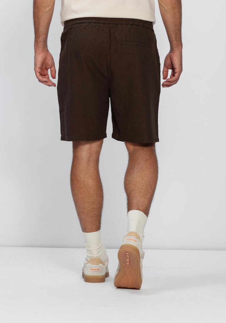 bruine les deux korte broek otto linen shorts