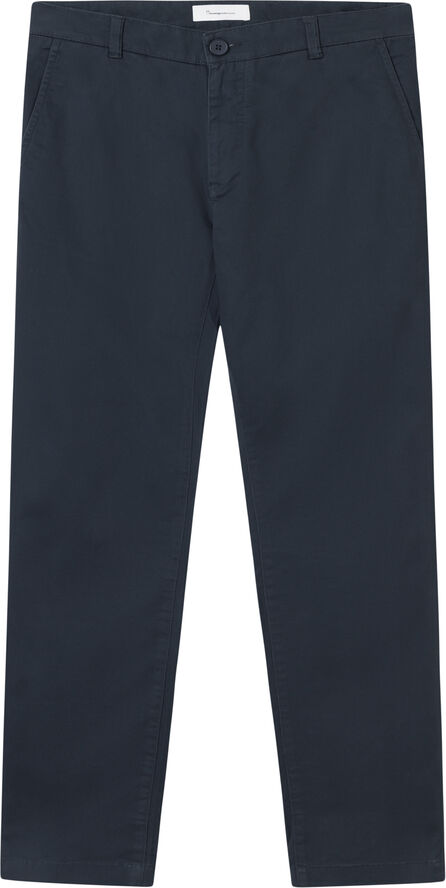 Knowledge Cotton Apparel LUCA slim twill chino pants - GOTS/Vegan Blå
