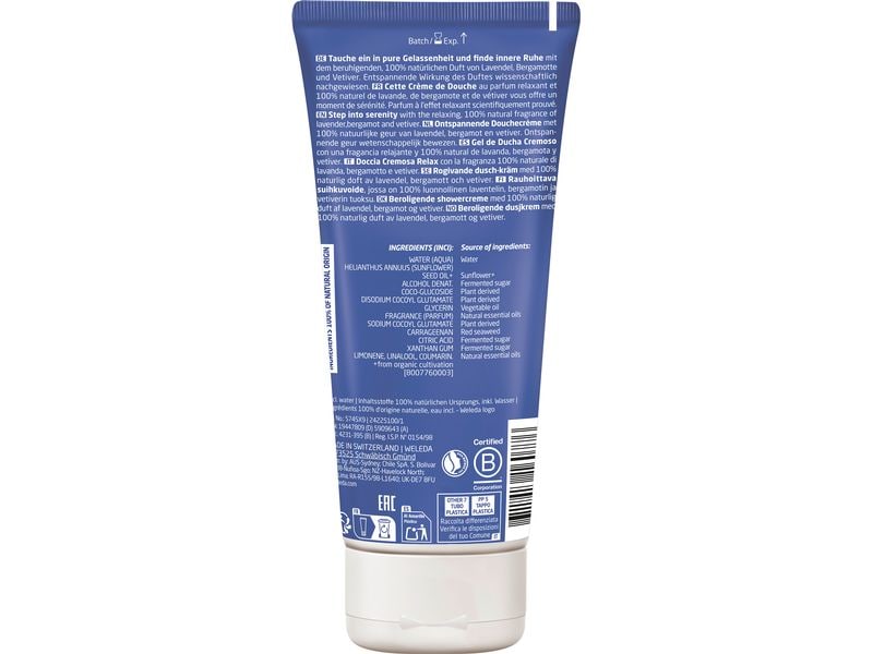 WELEDA Duschgel Relax 200 ml Natürliche Pflegedusche mit ätherischen Ölen