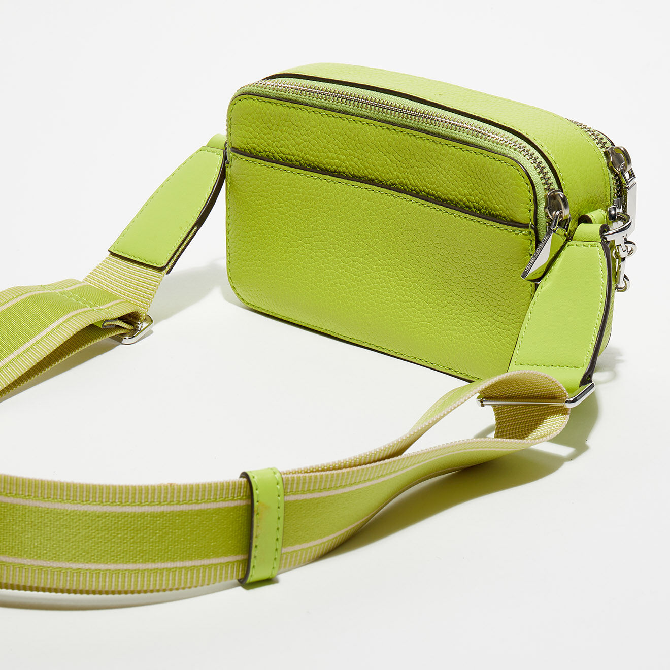 Michael Kors Sac bandoulière en Cuir Jet Set vert anis - 19.5x11.5x6 cm