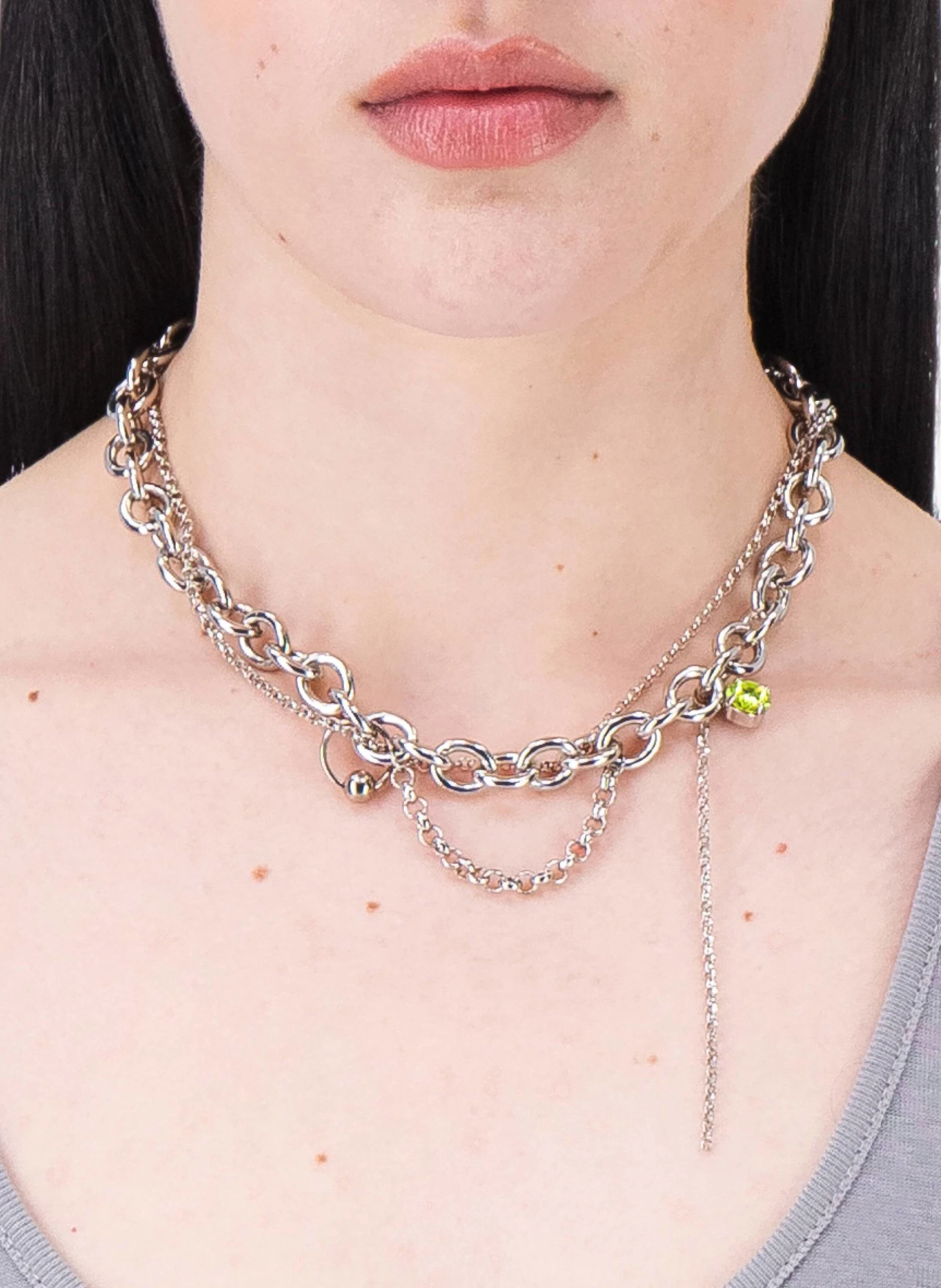 Justine Clenquet Halskette LUCY SUMMER ACID GREEN by GLAMBOU