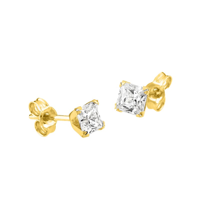 Boucles d'oreilles femme - Oxyde de zirconium - Or 9 Carats