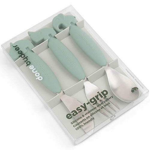 Done by deer kinderbestek easy-grip - green