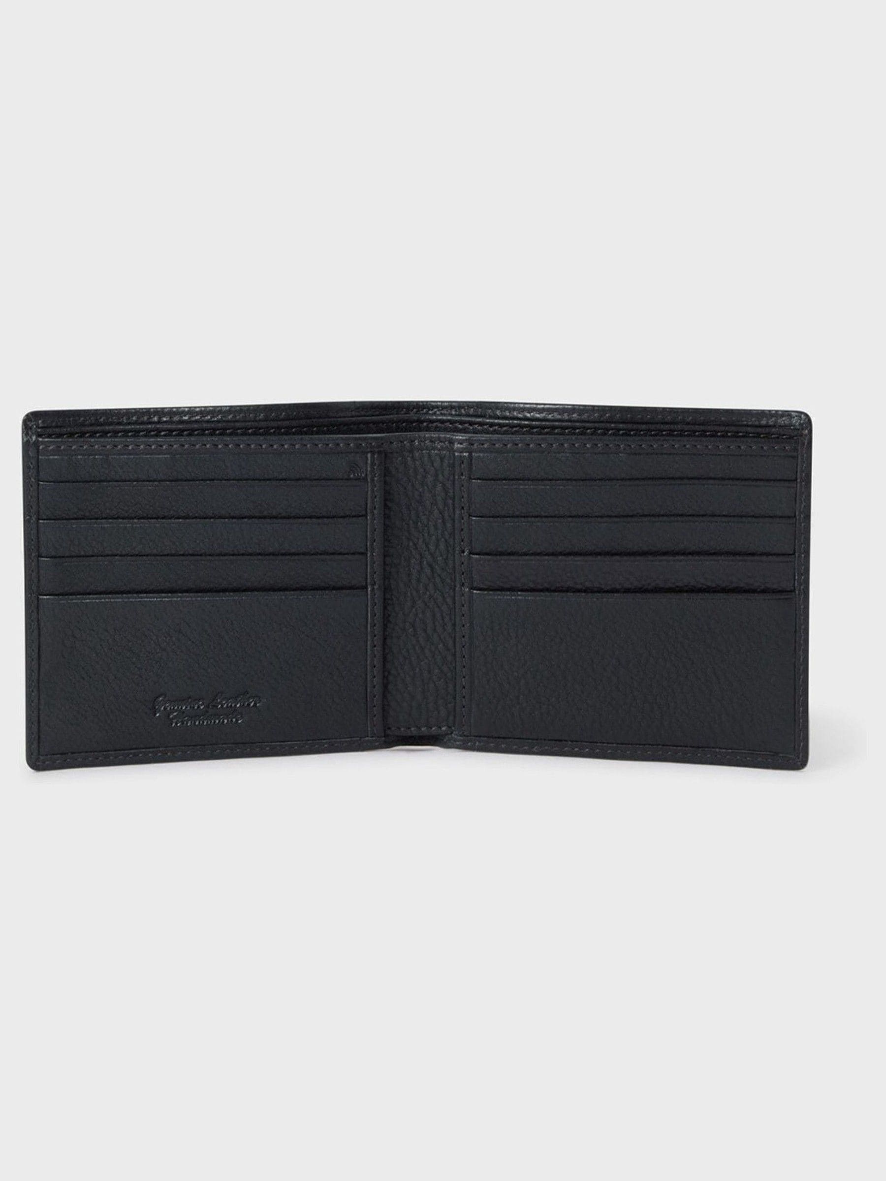 Zwart - Osprey London - The Compass zwarte leren pasjeshouder