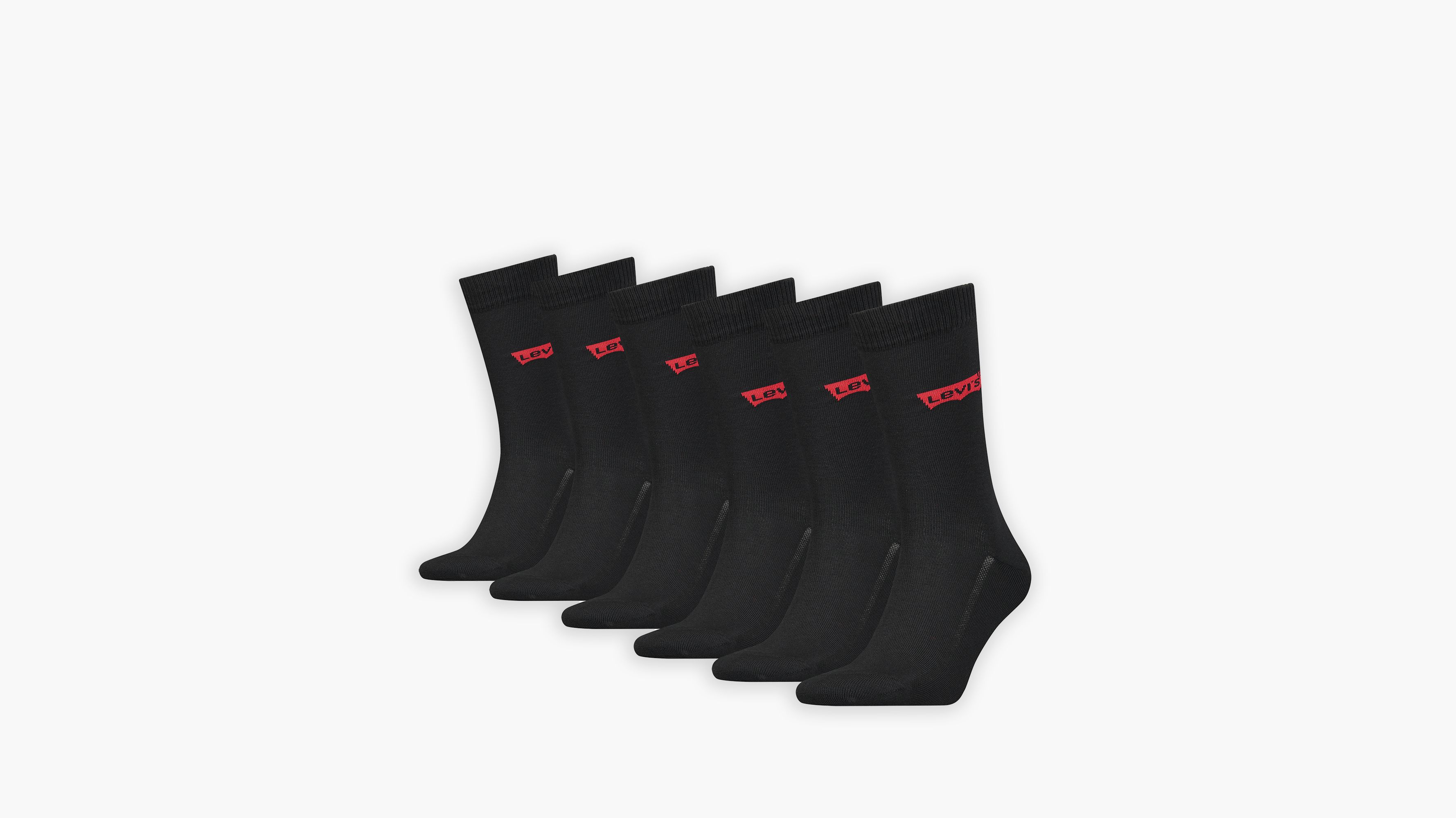 Levi's® Chaussettes standard logo Batwing - Lot de 6 - Black - Noir