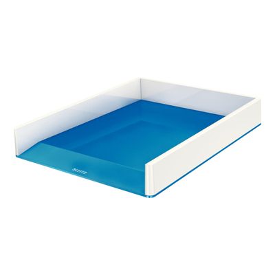 Leitz WOW Dual Colour - Corbeille à courrier blanc/bleu
