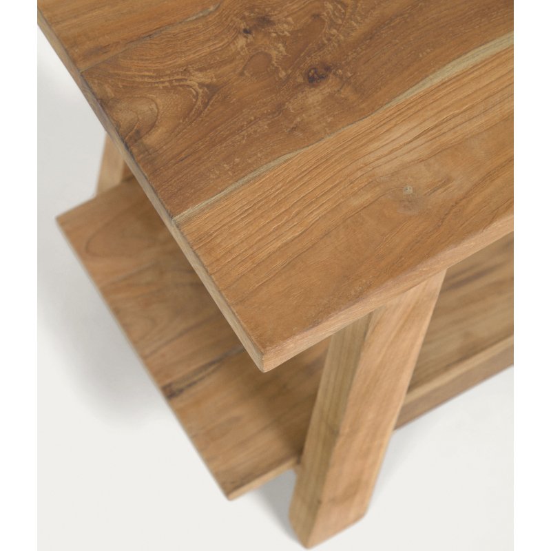 Repose-pieds Safara bois massif de tek recyclé 50 x 32 cm