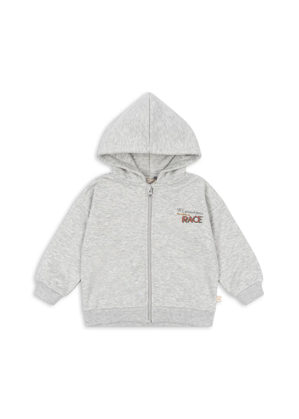 lou hættetrøje - GREY MELANGE - 12M