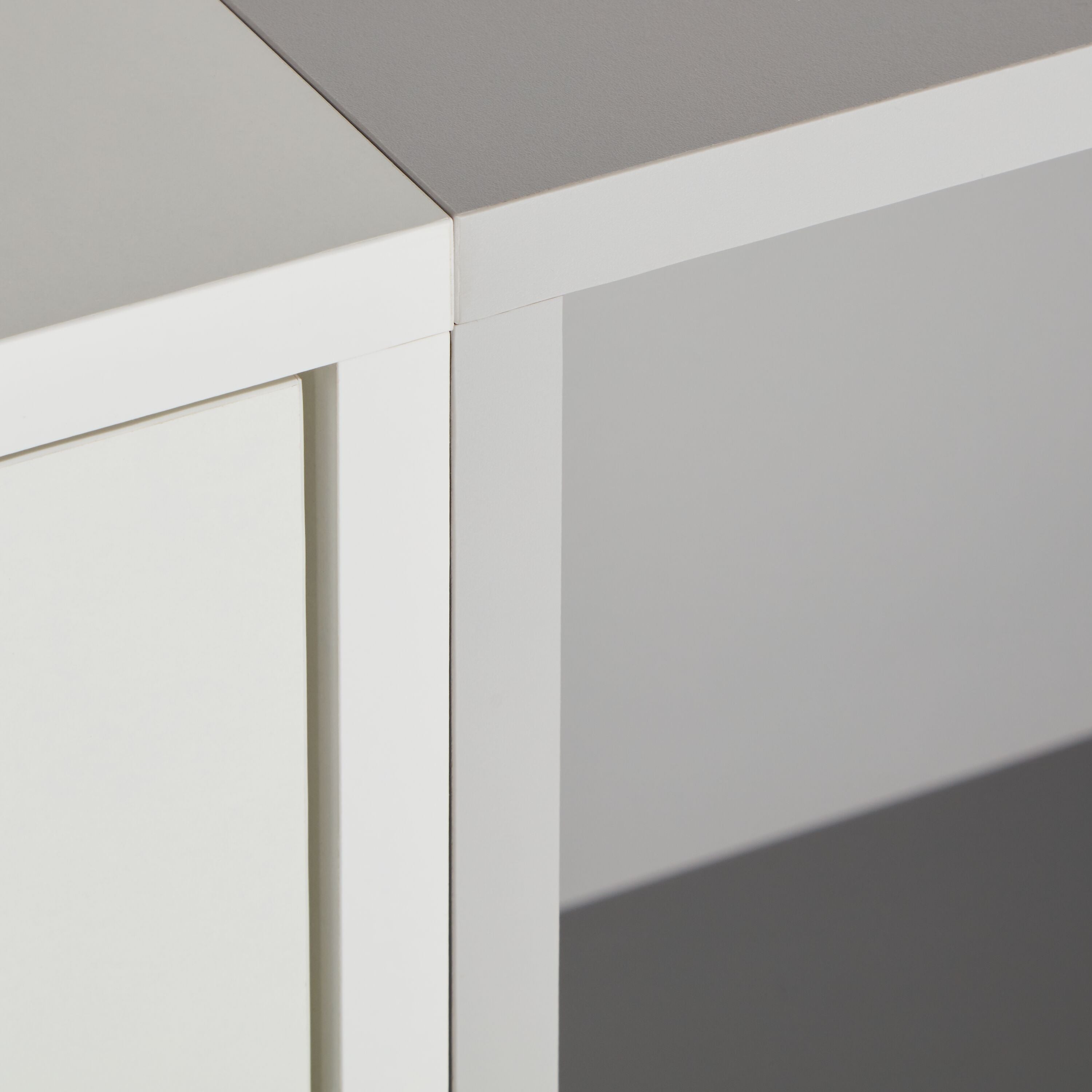 FINJA Sideboard - Grau / Weiss / B: 200.0 cm x T: 36.0 cm x H: 92.0 cm