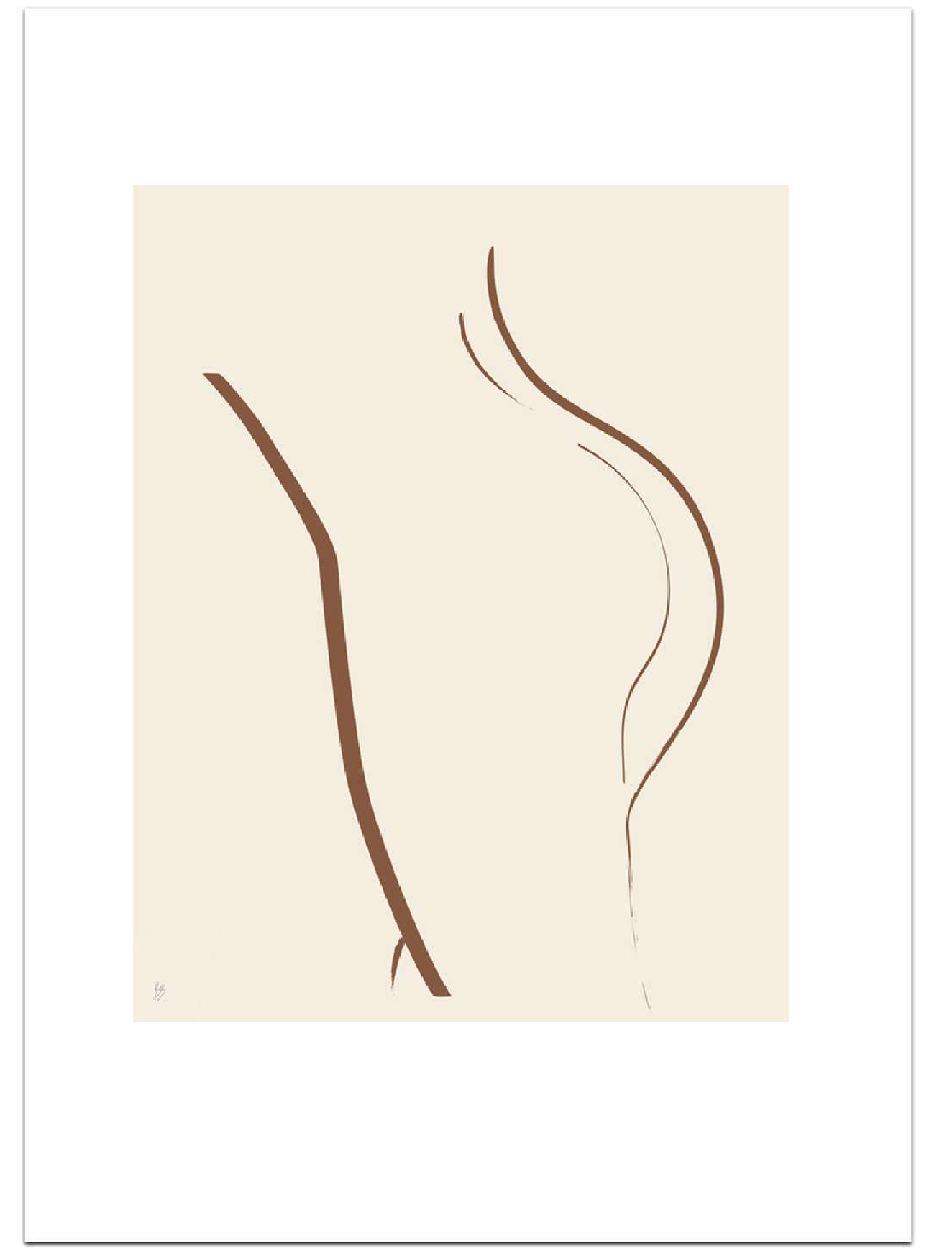 Poster Leaning Woman 40 x 50 cm