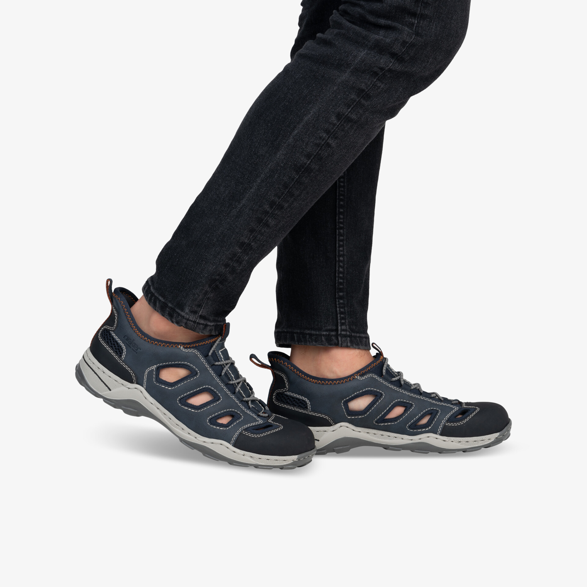 rieker Herren Halbschuhe blau