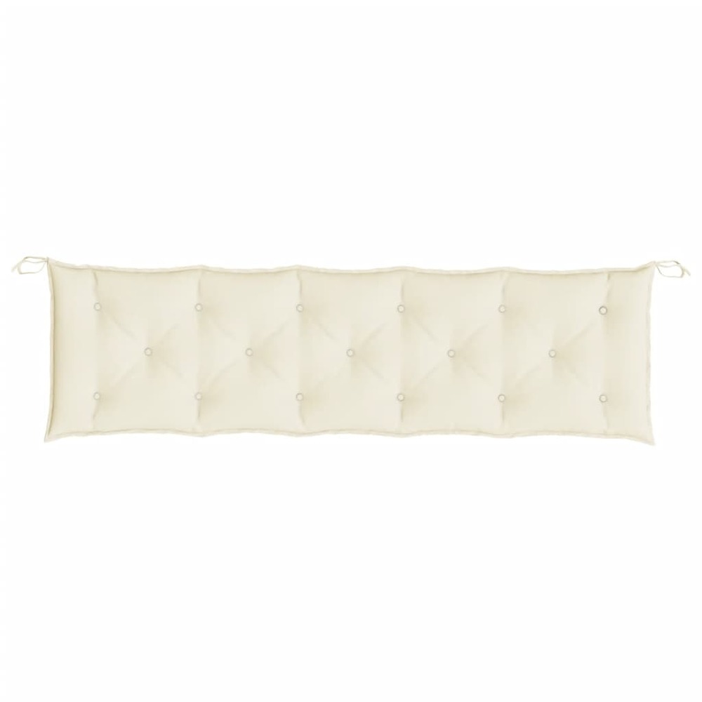 Coussins de banc de jardin 2 pcs blanc crème tissu oxford