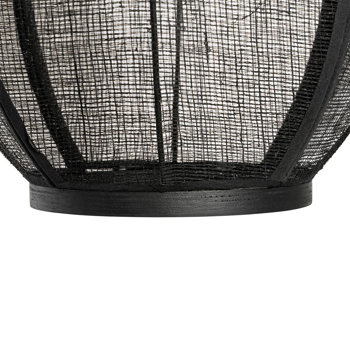Oosterse hanglamp zwart stof 35 cm - Rob