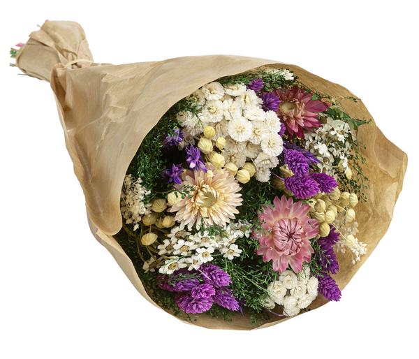 Trockenblumenbouquet Giardino, lila/natur