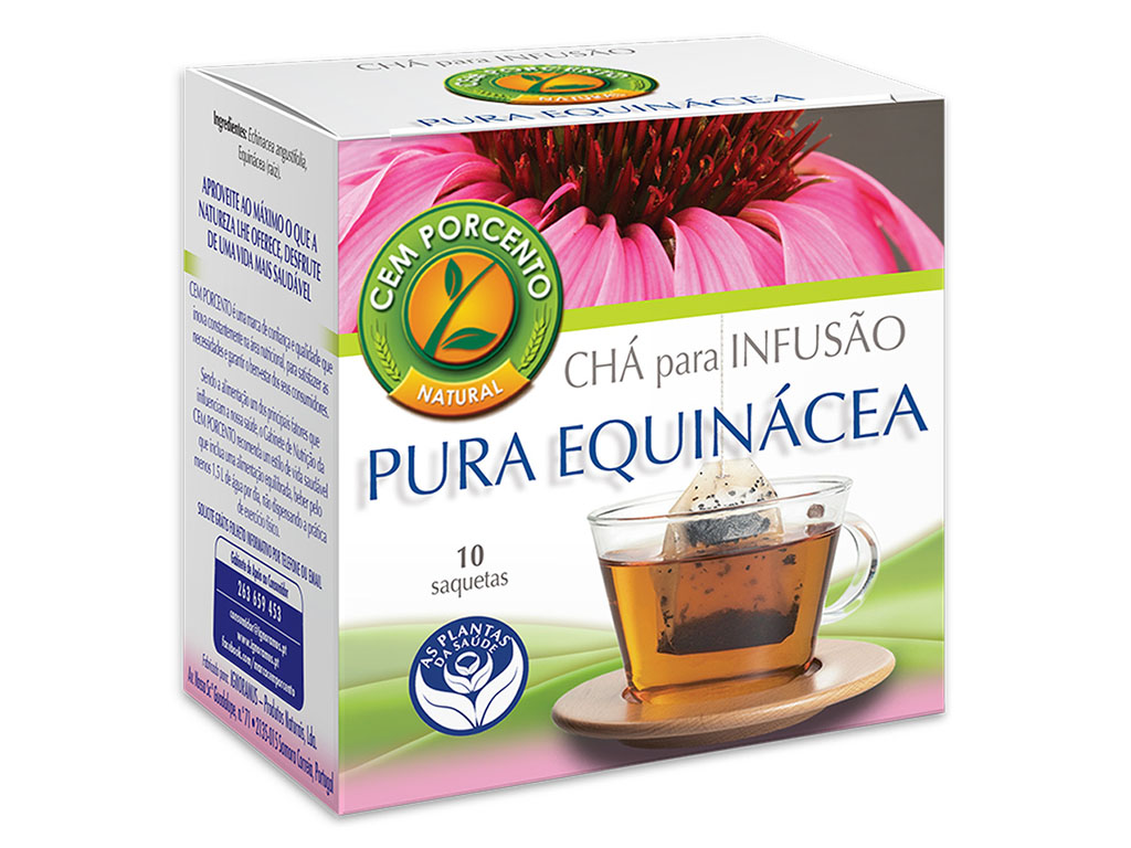 CHÁ CEM PORCENTO PURA EQUINÁCEA 10 SAQUETAS