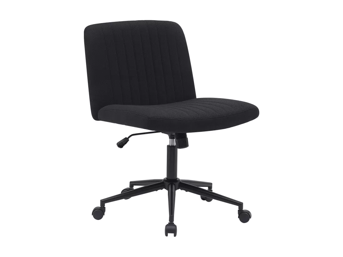 Chaise de bureau - Tissu - Noir - Kingman