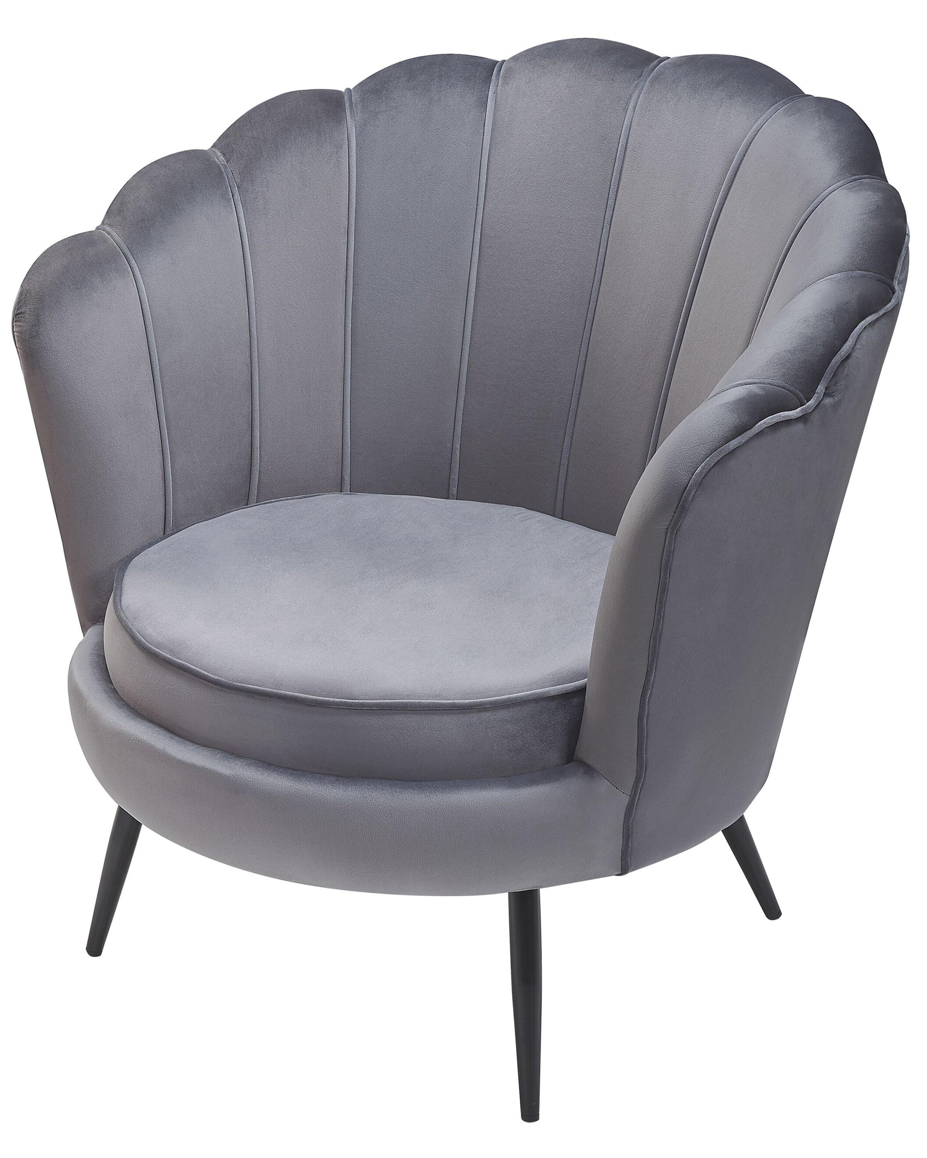 Fauteuil LOVIKKA Fluweel Grijs