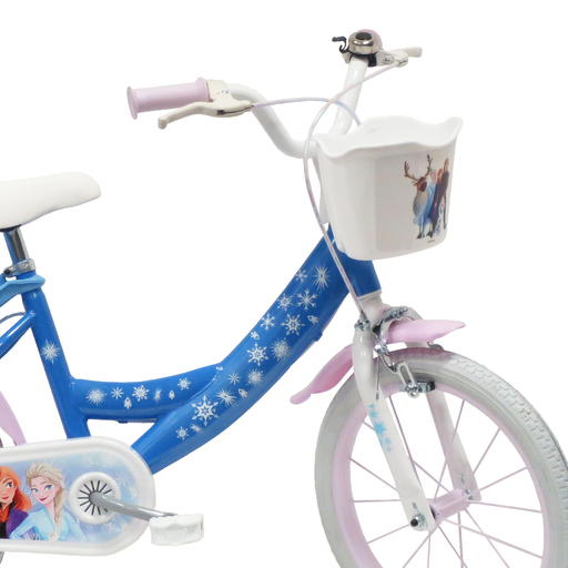 Bicicleta Frozen de 16 polegadas para meninas de 5 a 7 anos.