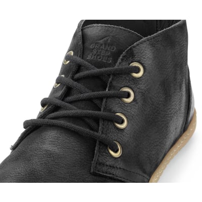 Herren-Barfußschuh Leder, Schwarz