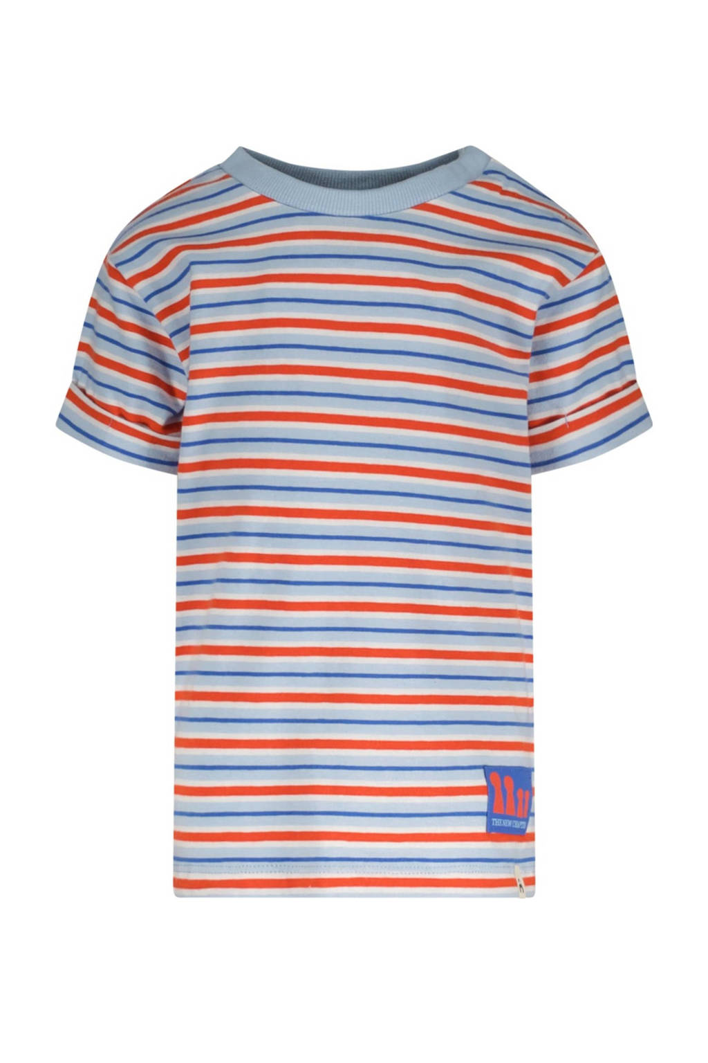 The New Chapter gestreept T-shirt Lou blauw/rood/wit
