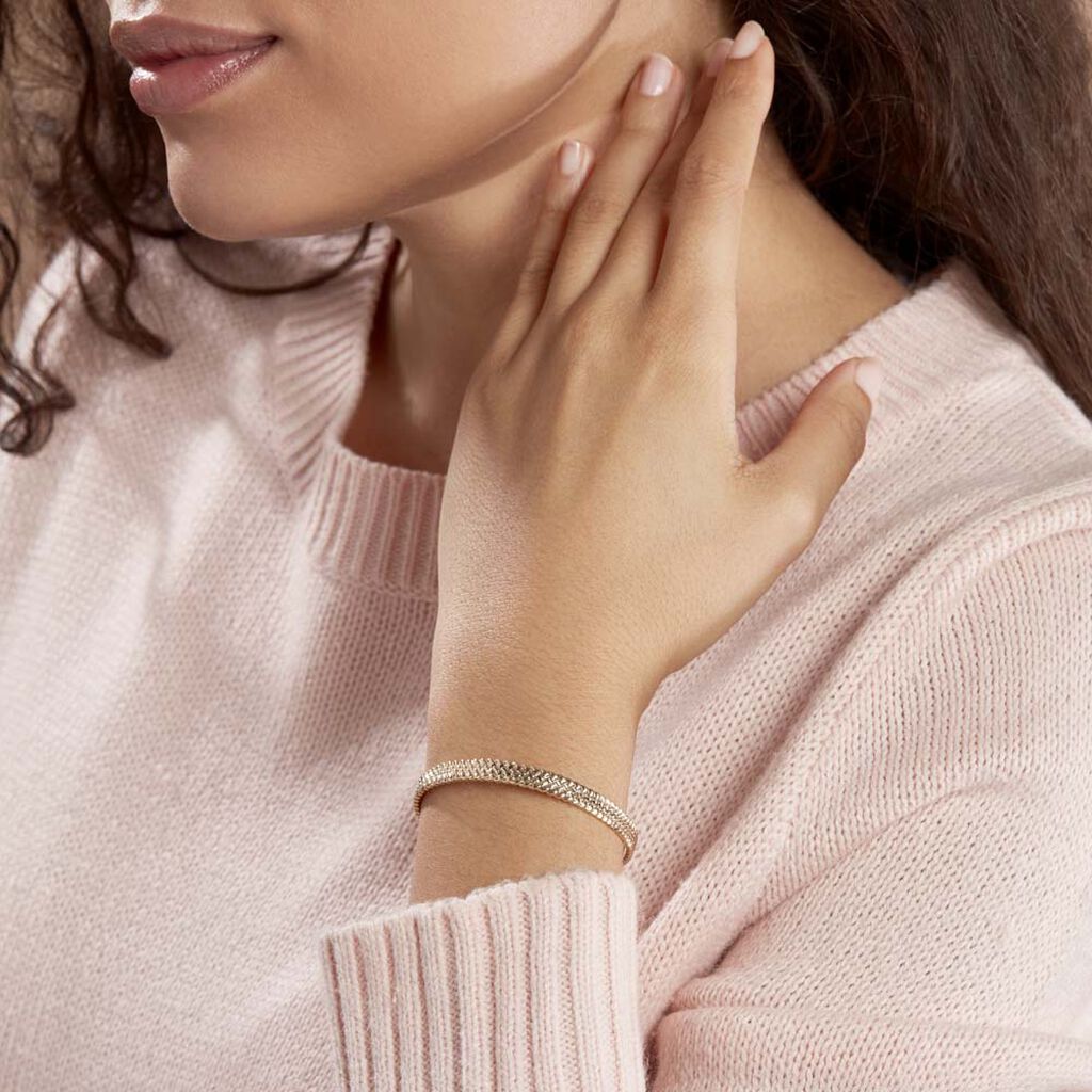 Bracelet Jonc Lilya Plaqué Or Jaune