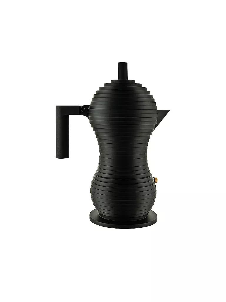 ALESSI Espressomaschine Pulcina Black Alu/Schwarz 6 Tassen schwarz