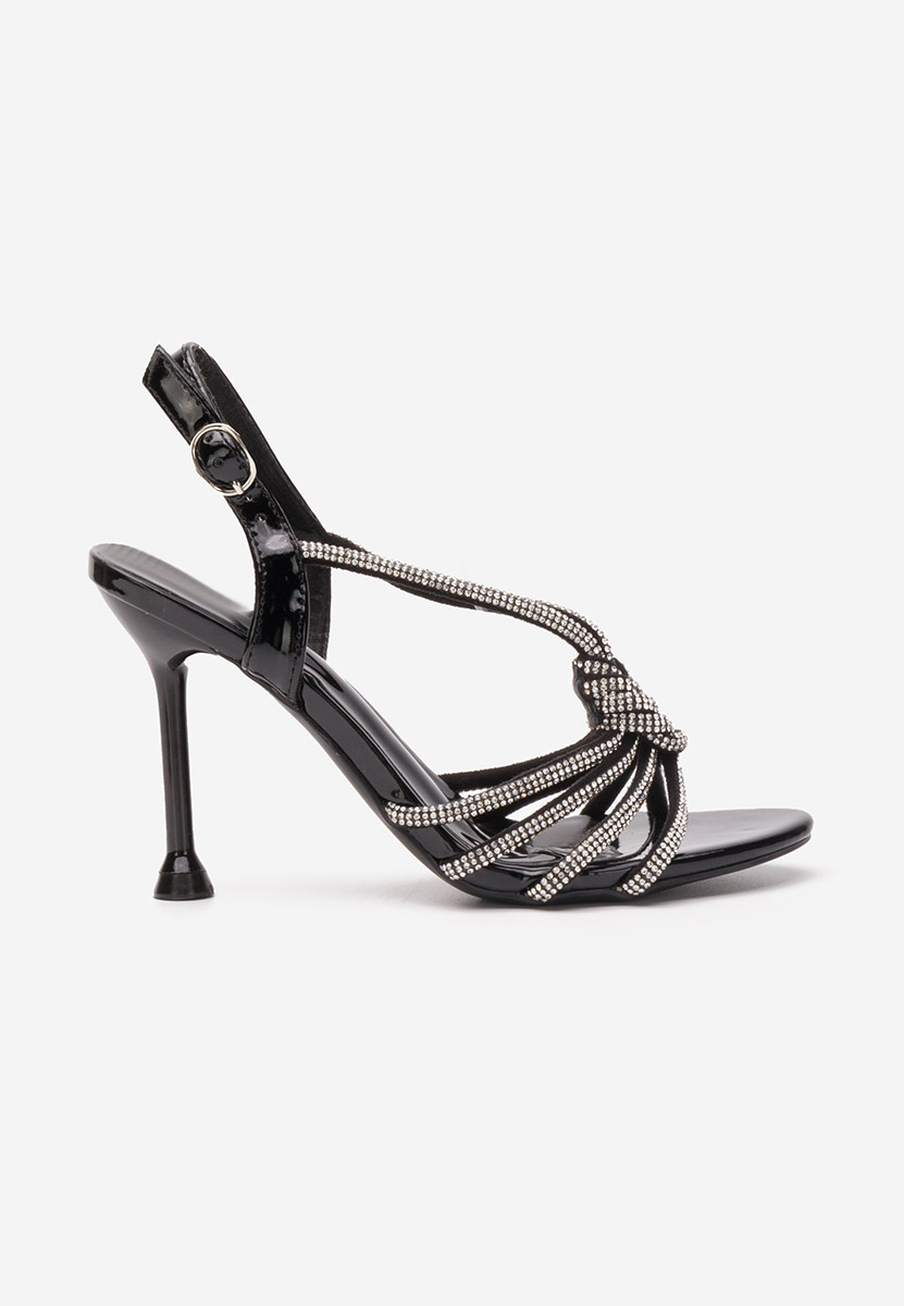 Sandales élégantes à talon noires Lexia