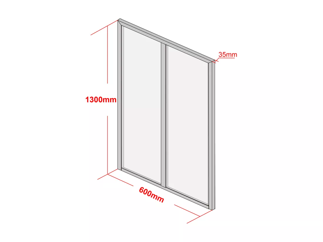 Verrière atelier en aluminium thermolaqué - 60x130 cm - Noir - BAYVIEW