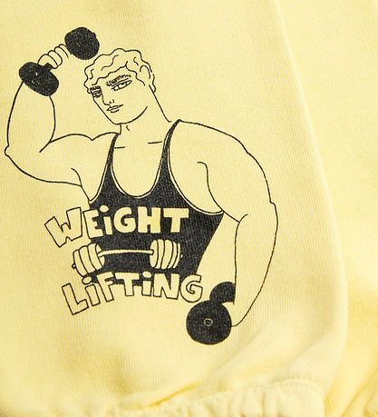Mini Rodini Jogginghosen - Gewichtheben - Gelb