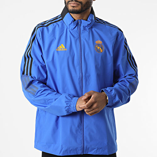 Veste Zippée Capuche Real Madrid HA2563 Bleu Roi